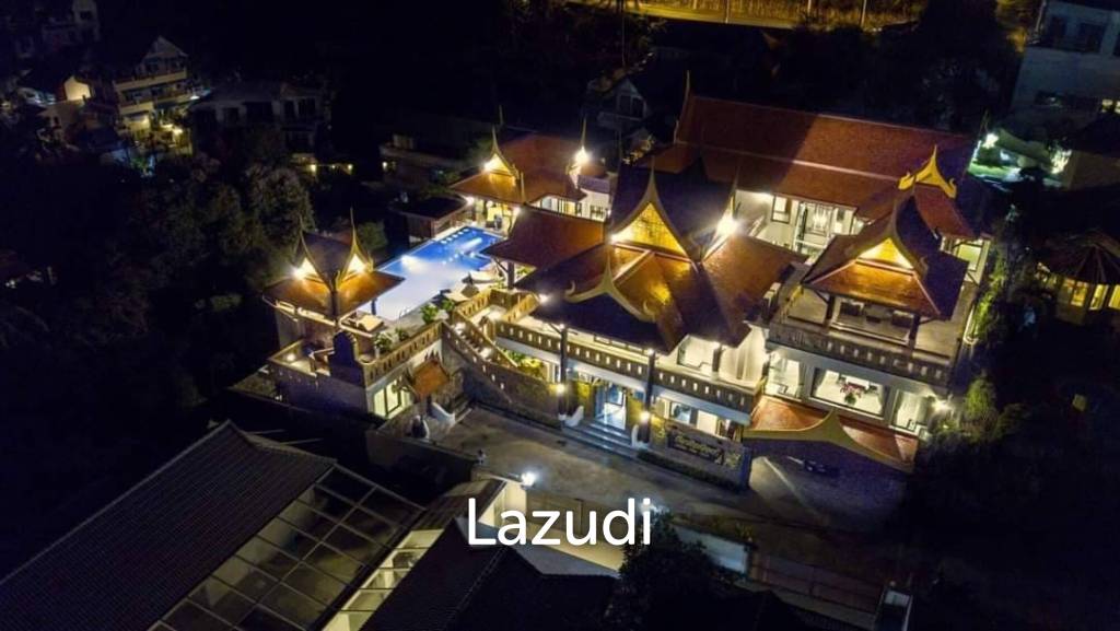 Panoramic Oceanview Thai-Style 13-Bedroom Pool Villa Near Tri Trang Beach, Patong