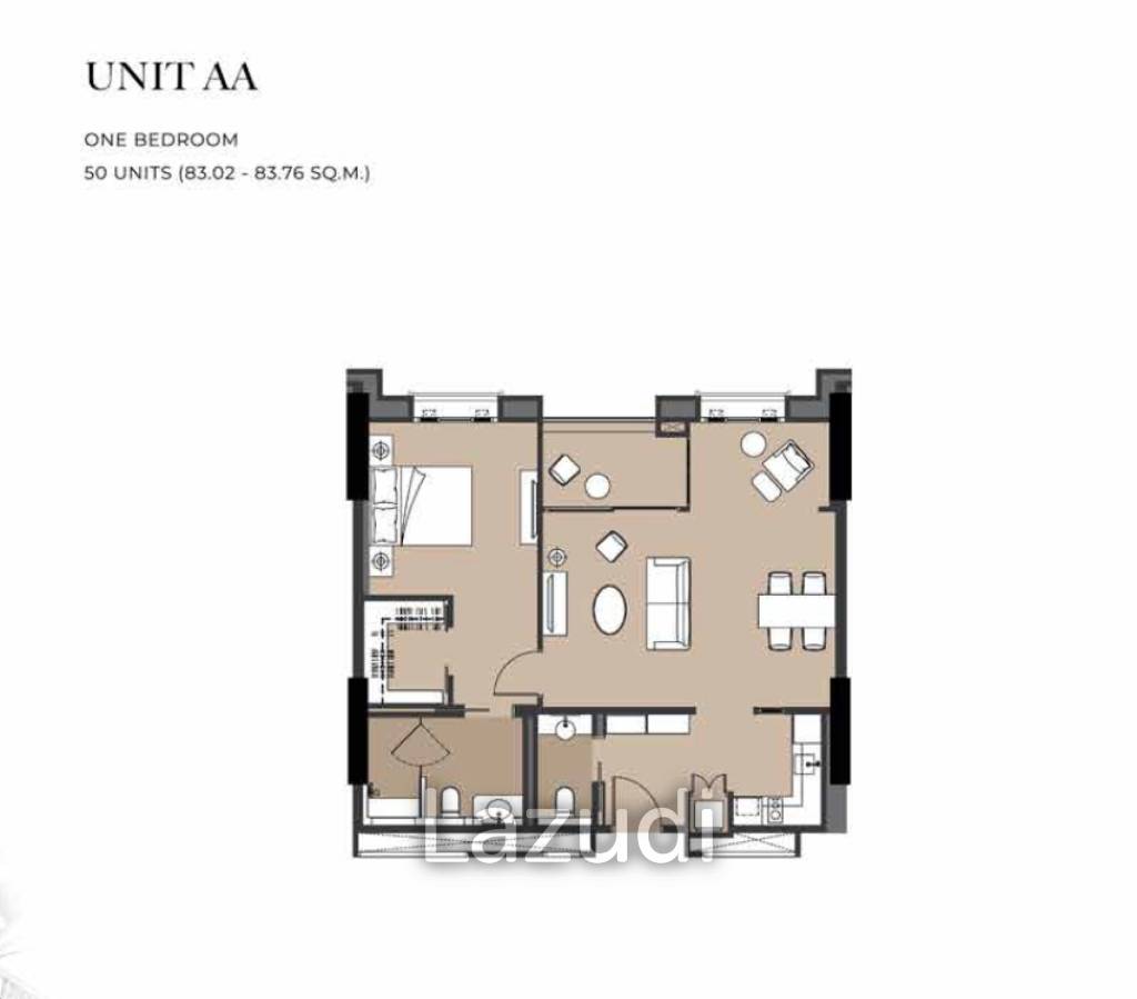 Luxury Condo 1 Bed 83SQ.M for Rent in The Aspen Tree Forestias