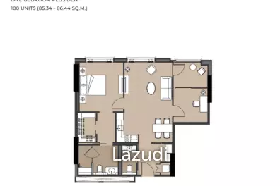 Luxury Condo 1 Bed Plus 85SQ.M for Rent in The Aspen Tree Forestias