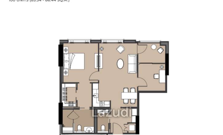 Luxury Condo 1 Bed Plus 85SQ.M for Rent in The Aspen Tree Forestias