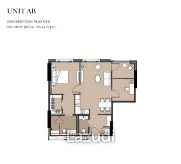 Luxury Condo 1 Bed Plus 85SQ.M for Rent in The Aspen Tree Forestias