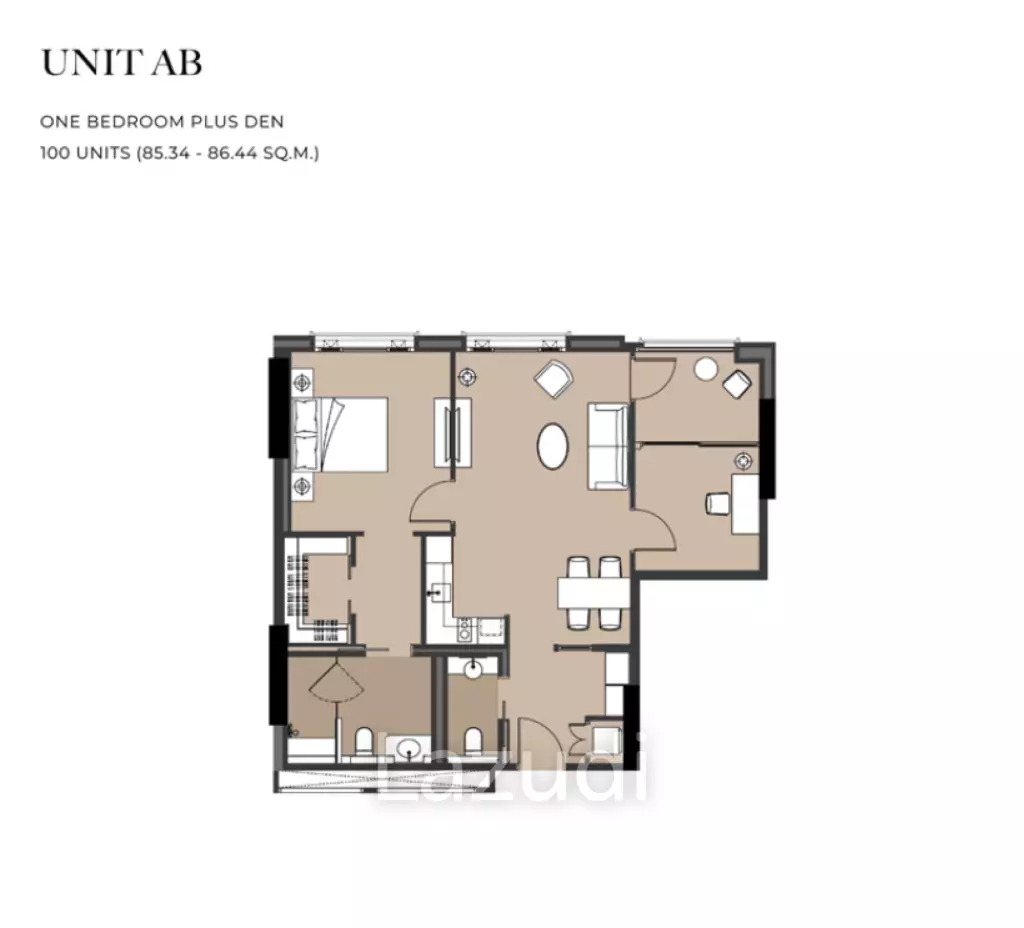 Luxury Condo 1 Bed Plus 85SQ.M for Rent in The Aspen Tree Forestias