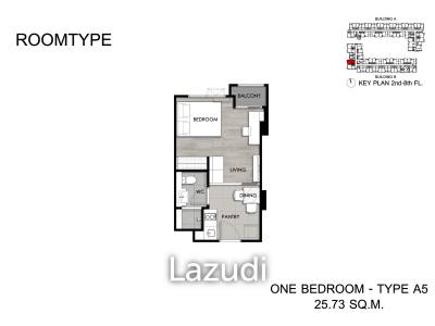 1 Bed 25.76SQ.M Escent Bangna