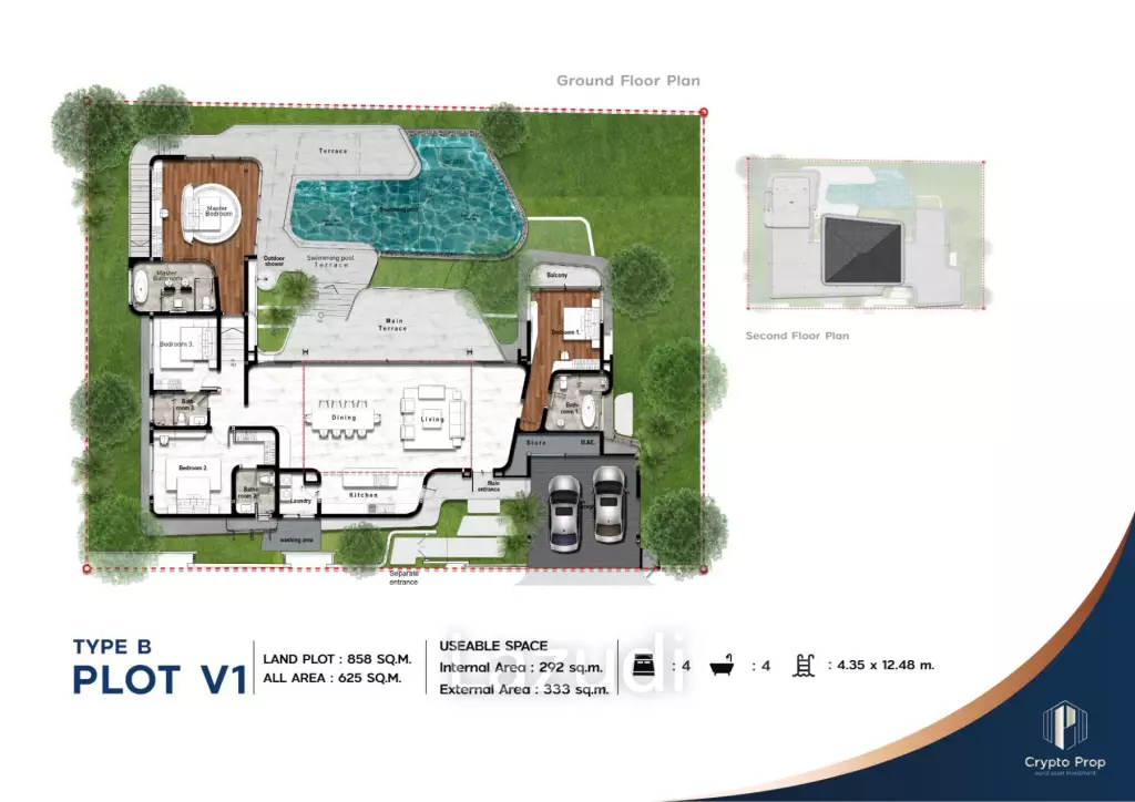 4 Bed 4 Bath 625 SQ.M Botanica The Valley