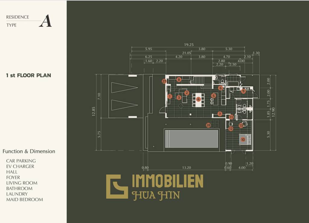 635 qm 4 Bett 5 Bad Villa Für Verkauf