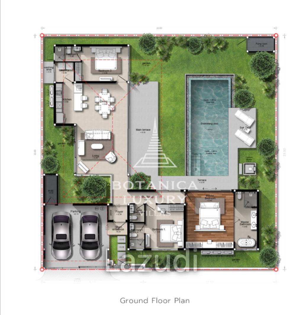 3 Bedroom-Luxury Villa with Pool in Botanica Hua Hin