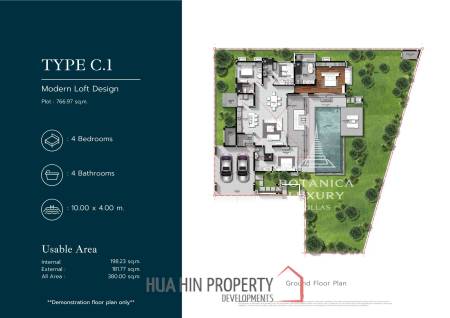 4 Bedroom-Luxury Villa with Pool in Botanica Hua Hin