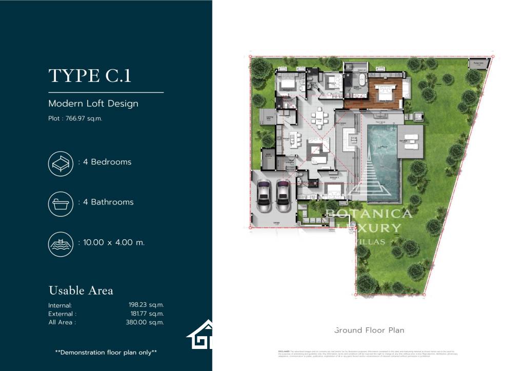 4 Bedroom-Luxury Villa with Pool in Botanica Hua Hin