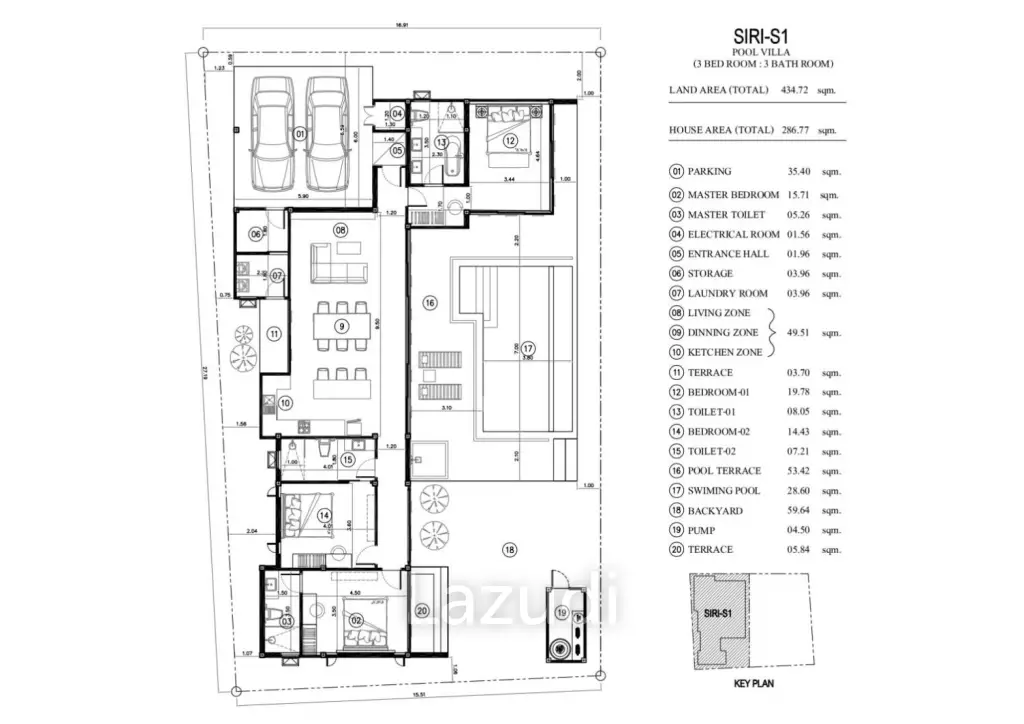 3 Bed 3 Bath 286.77 SQ.M Siri Villa