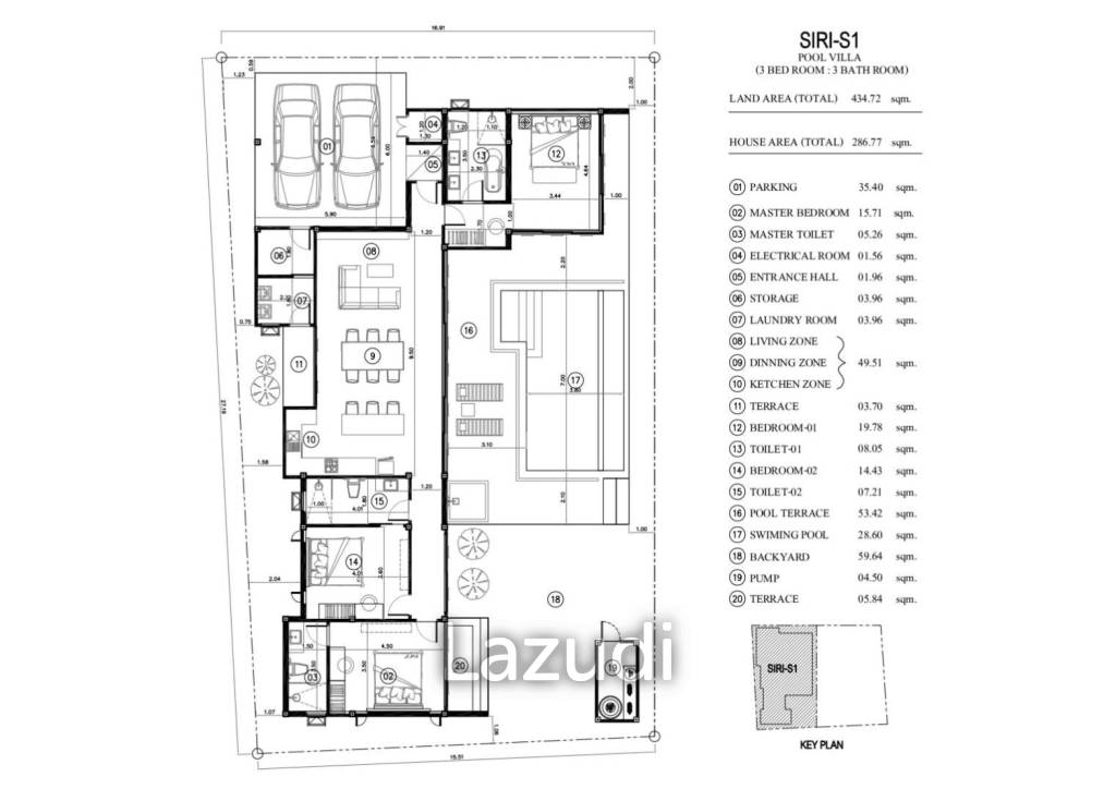 3 Bed 3 Bath 286.77 SQ.M Siri Villa
