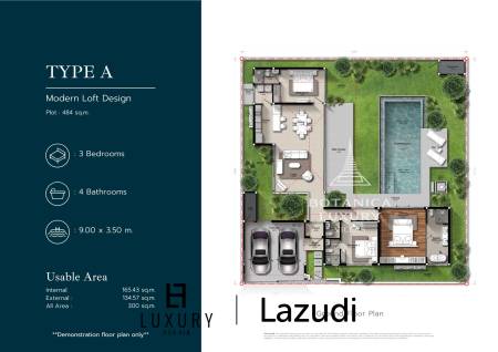 3 Bedroom-Luxury Villa with Pool in Botanica Hua Hin