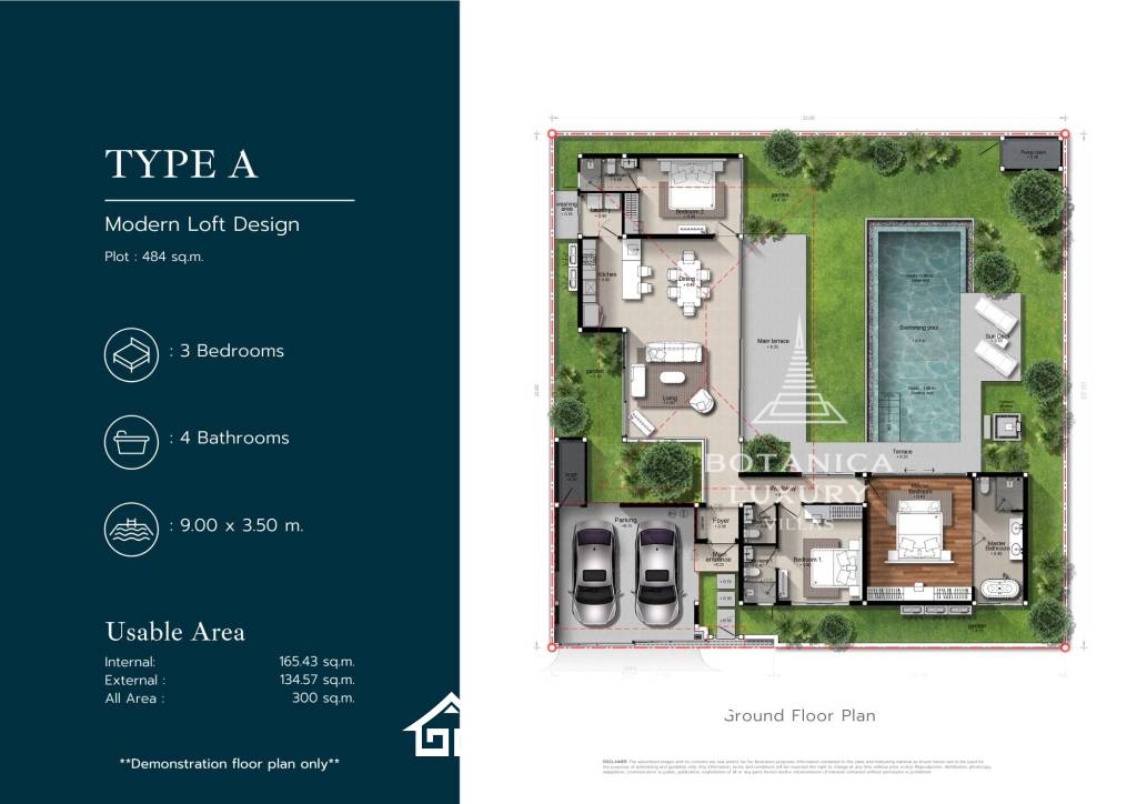 Вилла 501 кв.м. 3 Кровать 4 Ванна
