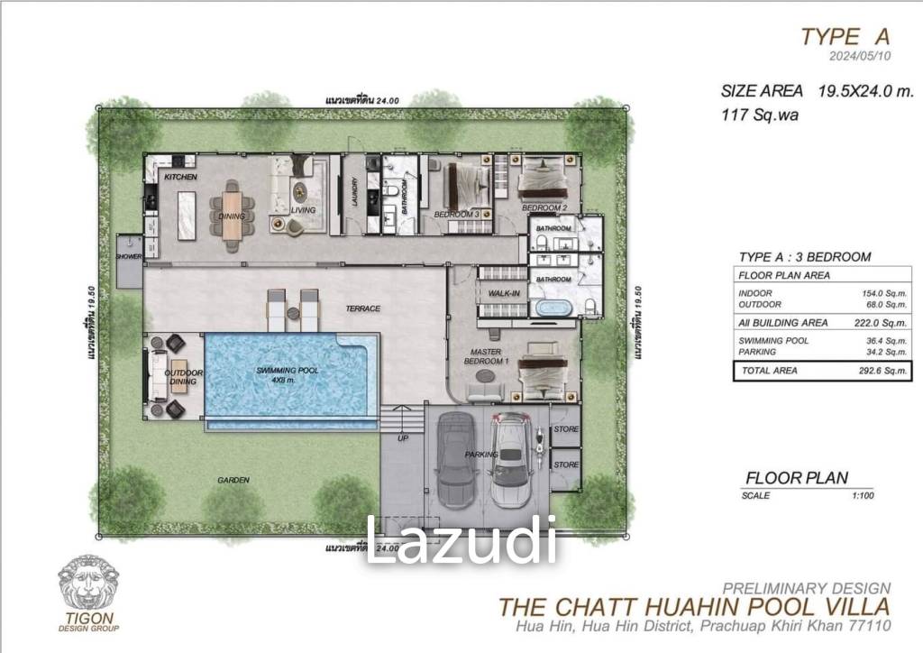 3 Bed 3 Bath 292.6 SQ.M THE CHATT HUAHIN-PRAN