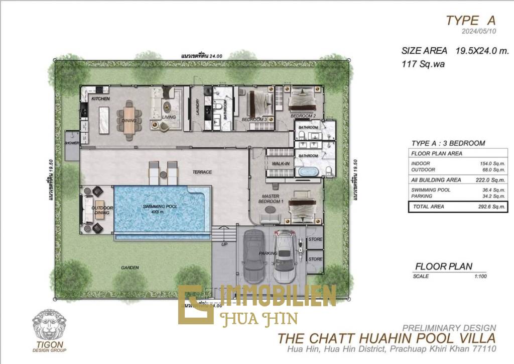 3 Bed 3 Bath 292.6 SQ.M THE CHATT HUAHIN-PRAN