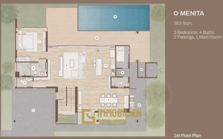 3 Bed 2 Bath 353 SQ.M Woodsborough Hua Hin