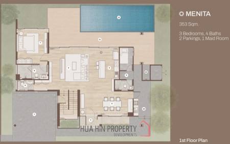 3 Bed 2 Bath 353 SQ.M Woodsborough Hua Hin