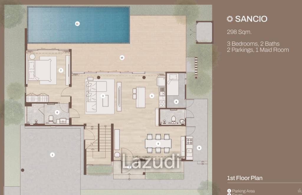 3 Bed 2 Bath 298 SQ.M Woodsborough Hua Hin