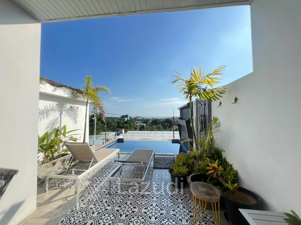 Sea-view, two-story pool villa for sale in Rawai