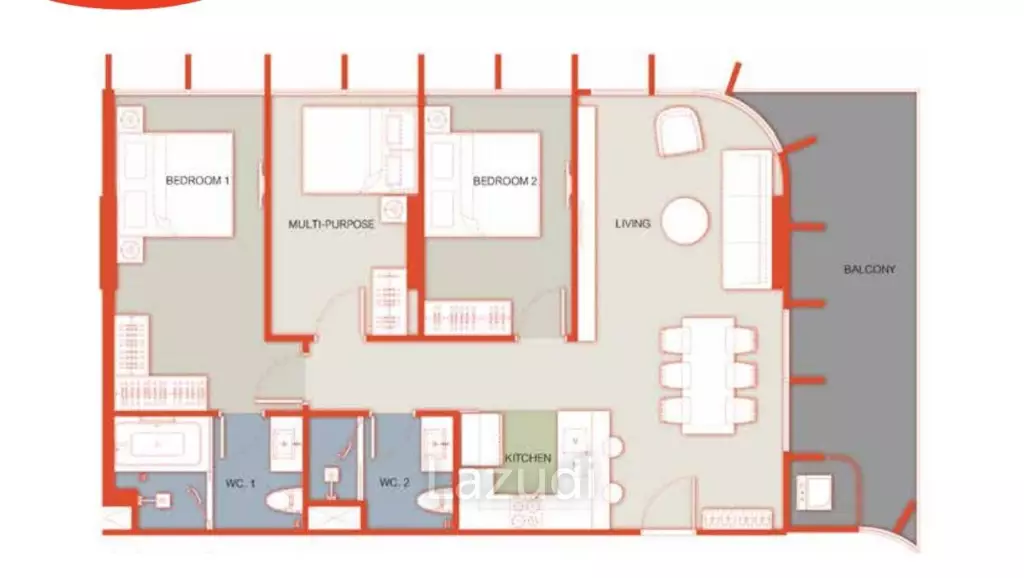 2 Bed 2 Bath 102.66 SQ.M Arise Vibe