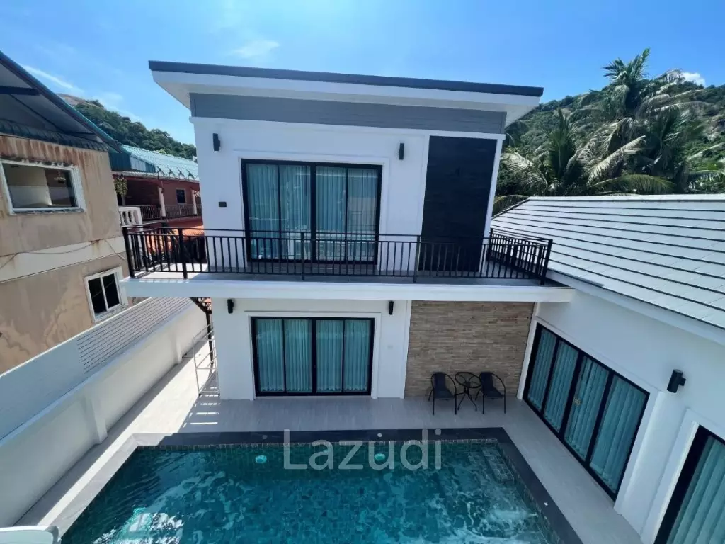 KAO TAO : 3 storey 3 bed pool villa 200 meters from the beach