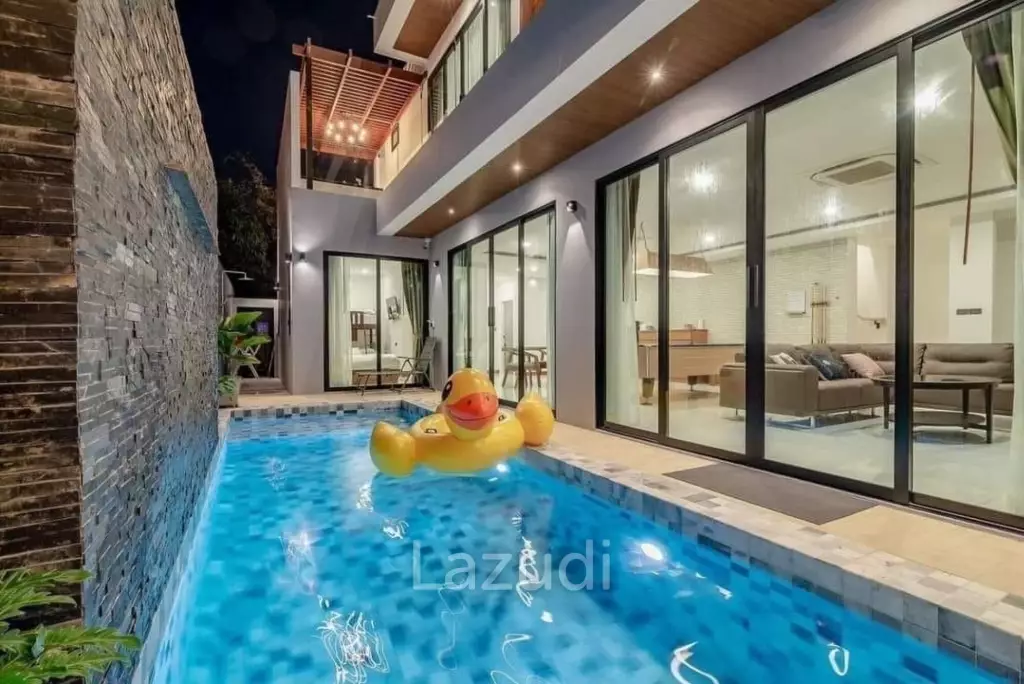 KAO TAO : 3 storey 3 bed pool villa 200 meters from the beach