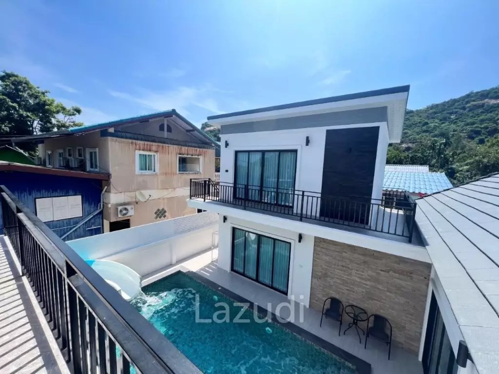 KAO TAO : 3 storey 3 bed pool villa 200 meters from the beach