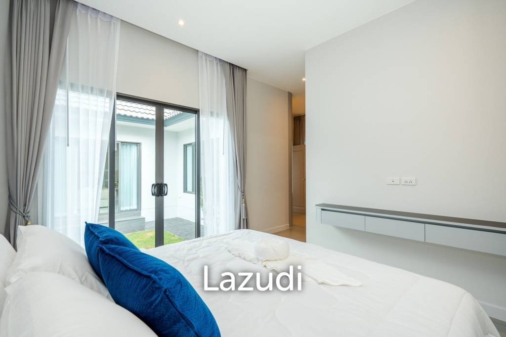 Modern 120 sqm 3-Bed Detached Home in Cha-Am with Courtyard Yard