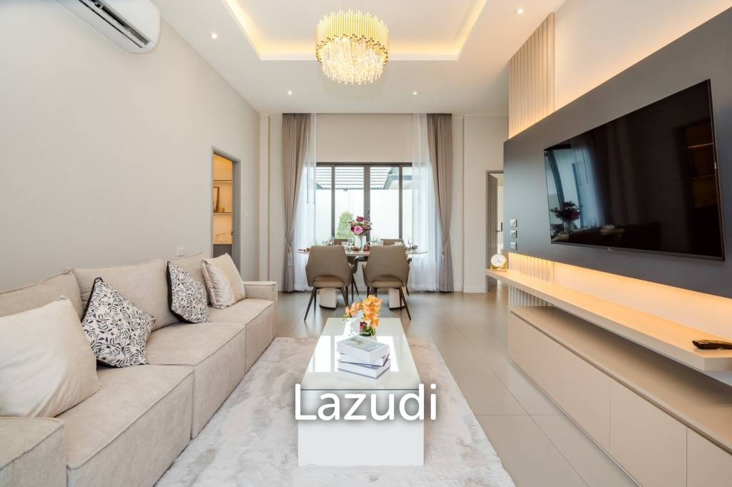 Modern 120 sqm 3-Bed Detached Home in Cha-Am with Courtyard Yard