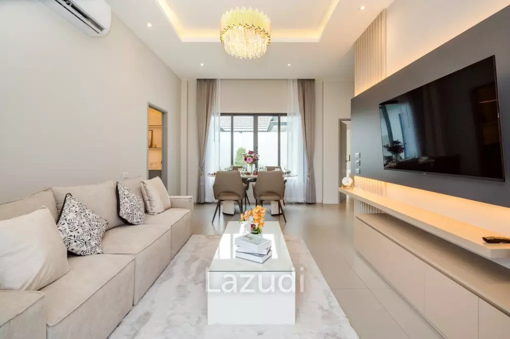 Modern 120 sqm 3-Bed Detached Home in Cha-Am with Courtyard Yard