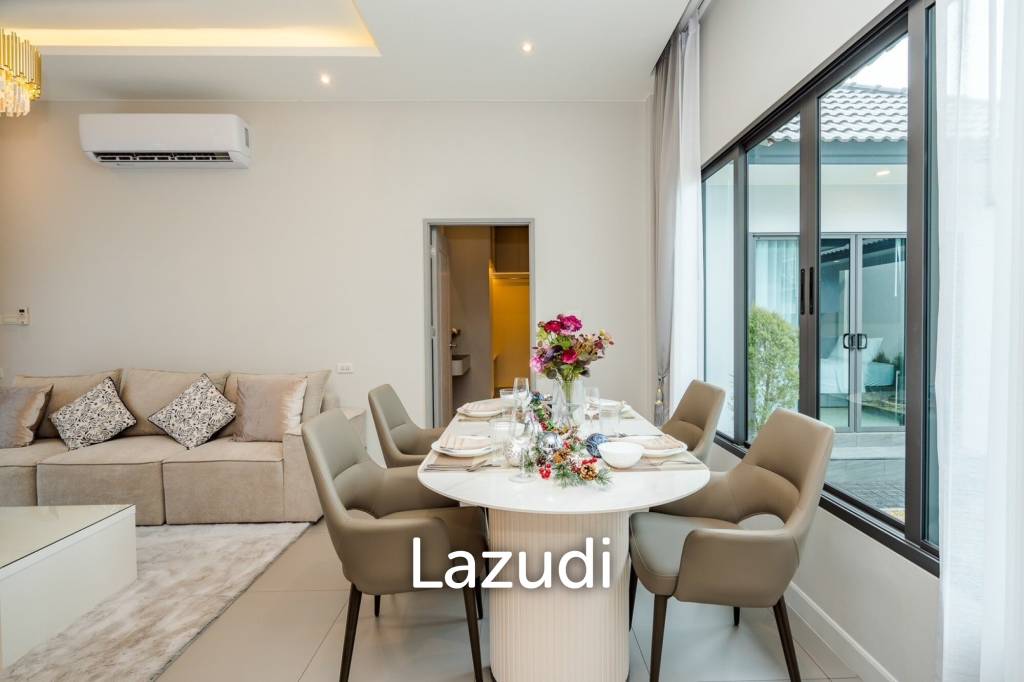 Modern 120 sqm 3-Bed Detached Home in Cha-Am with Courtyard Yard
