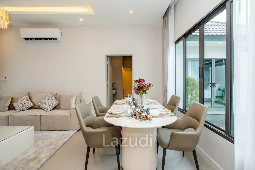 Modern 120 sqm 3-Bed Detached Home in Cha-Am with Courtyard Yard