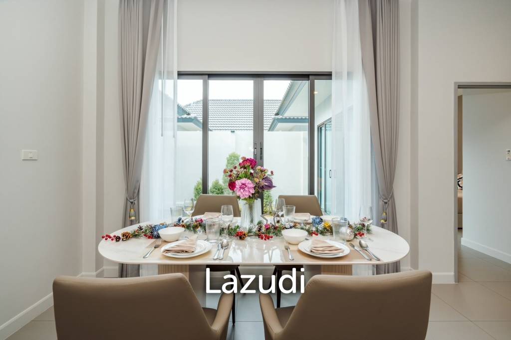 Modern 120 sqm 3-Bed Detached Home in Cha-Am with Courtyard Yard