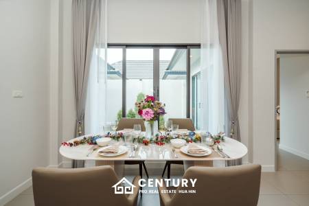 Modern 120 sqm 3-Bed Detached Home in Cha-Am with Courtyard Yard