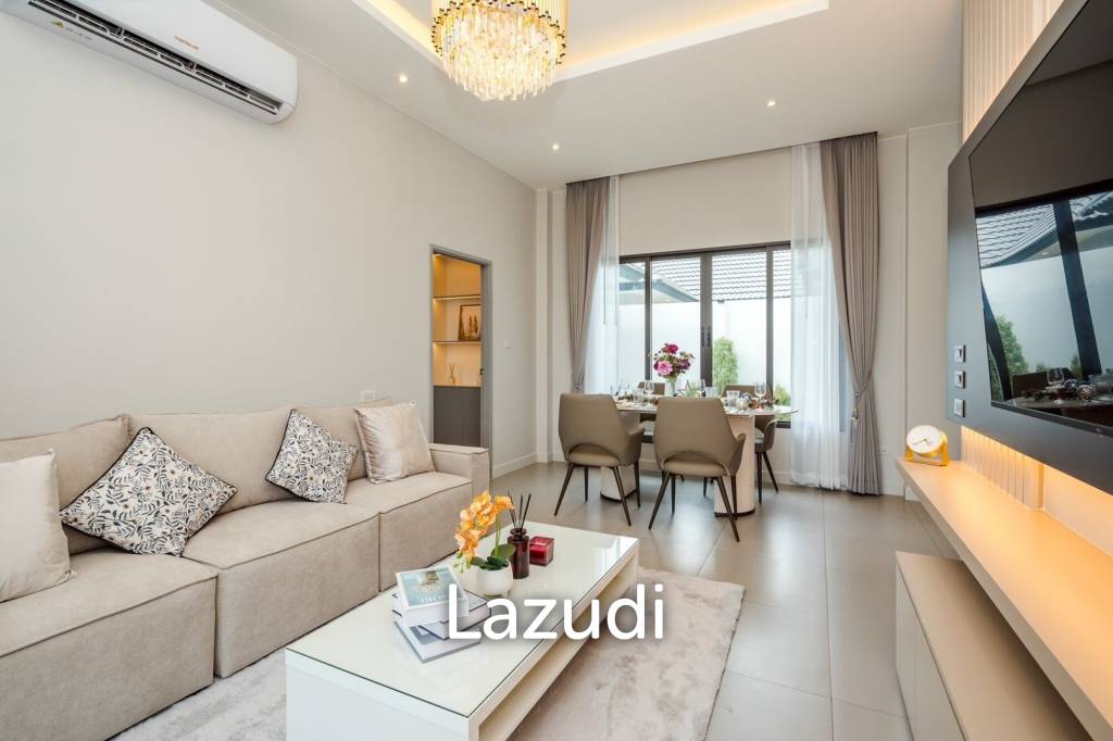 Modern 120 sqm 3-Bed Detached Home in Cha-Am with Courtyard Yard