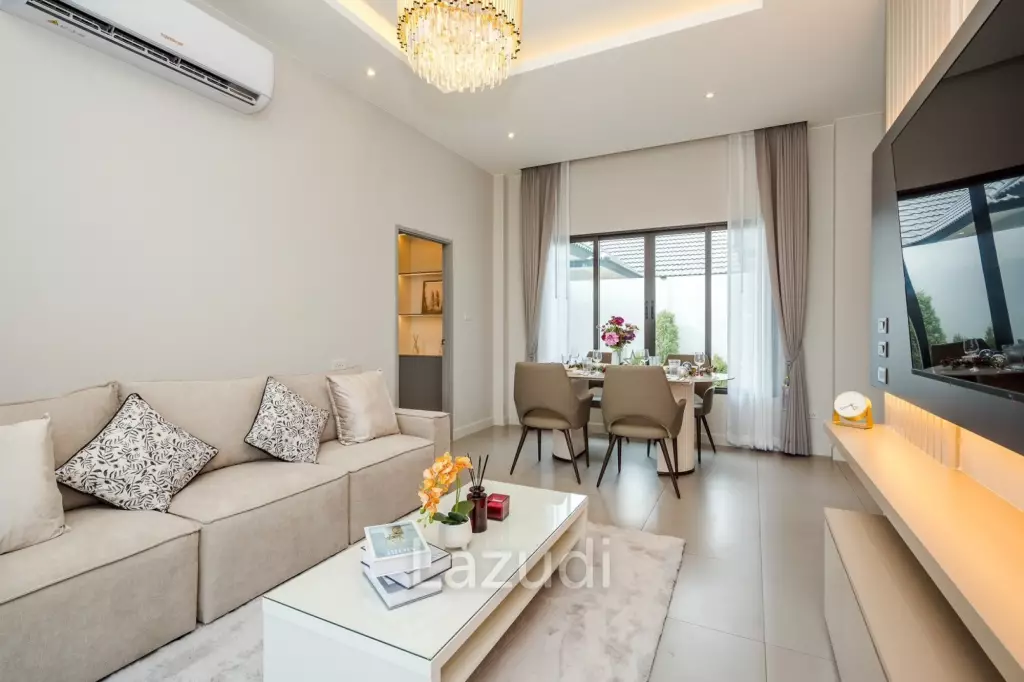 Modern 120 sqm 3-Bed Detached Home in Cha-Am with Courtyard Yard