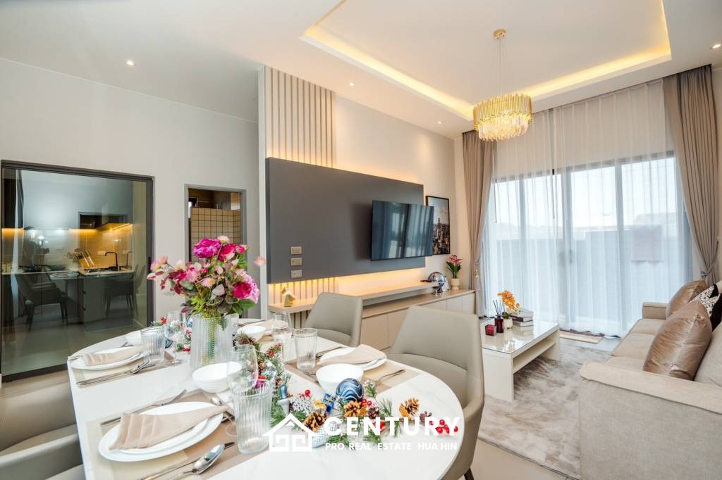 Modern 120 sqm 3-Bed Detached Home in Cha-Am with Courtyard Yard