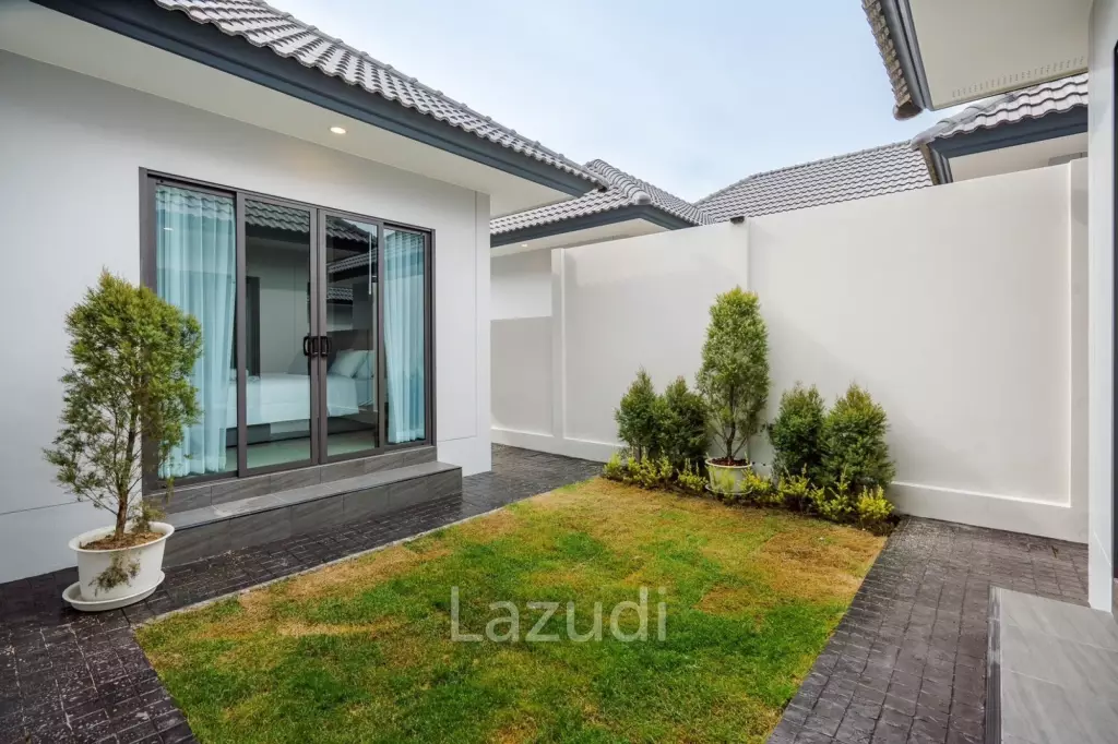 Modern 120 sqm 3-Bed Detached Home in Cha-Am with Courtyard Yard