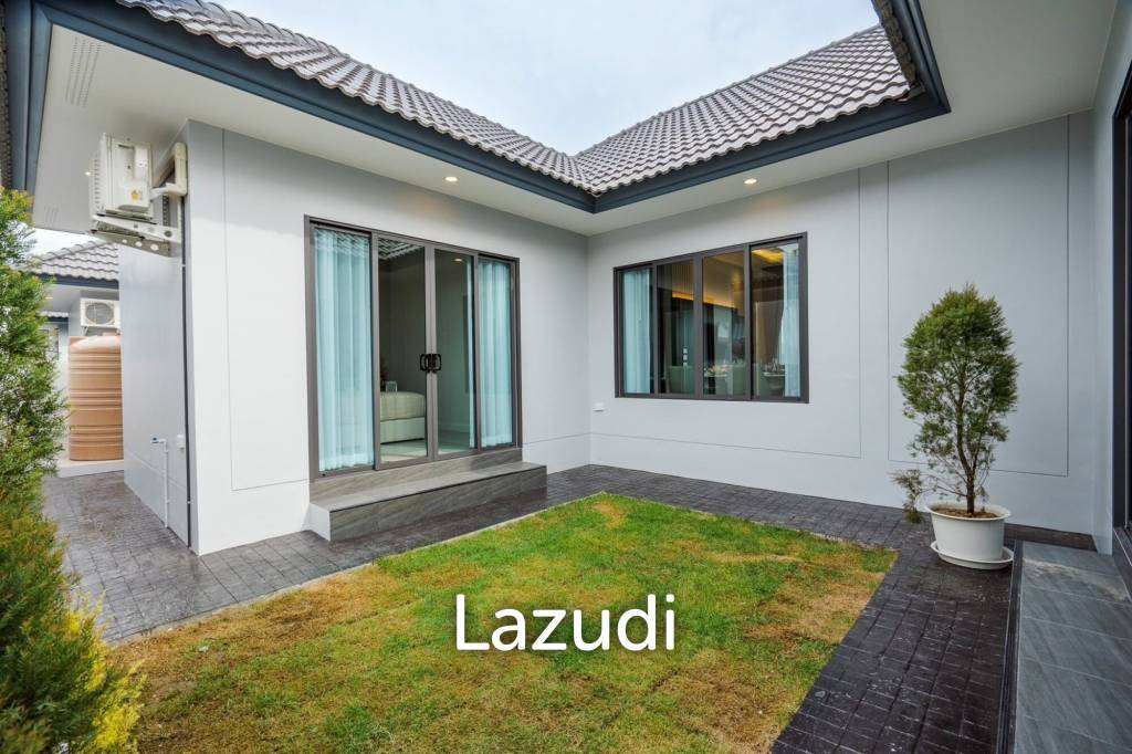 Modern 120 sqm 3-Bed Detached Home in Cha-Am with Courtyard Yard