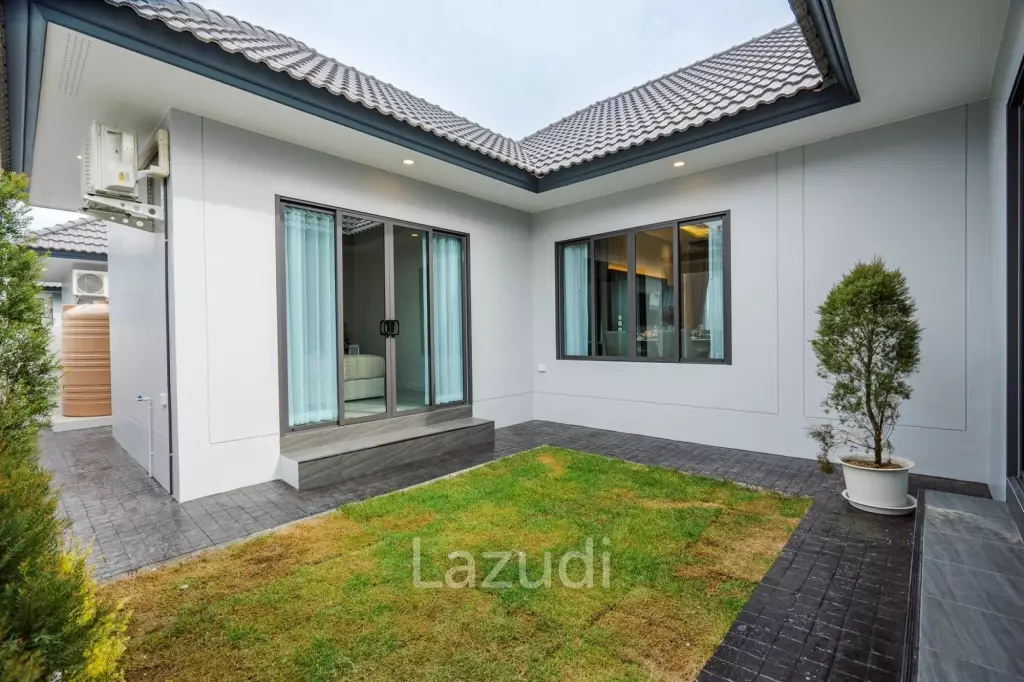 Modern 120 sqm 3-Bed Detached Home in Cha-Am with Courtyard Yard