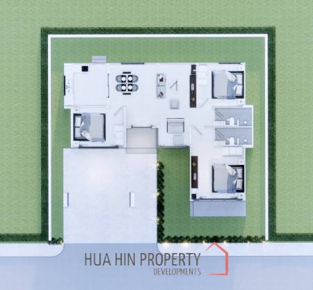 3 Bed 2 Bath 129 SQ.M FullRich Asset Hua Hin - Cha Am Phase 9