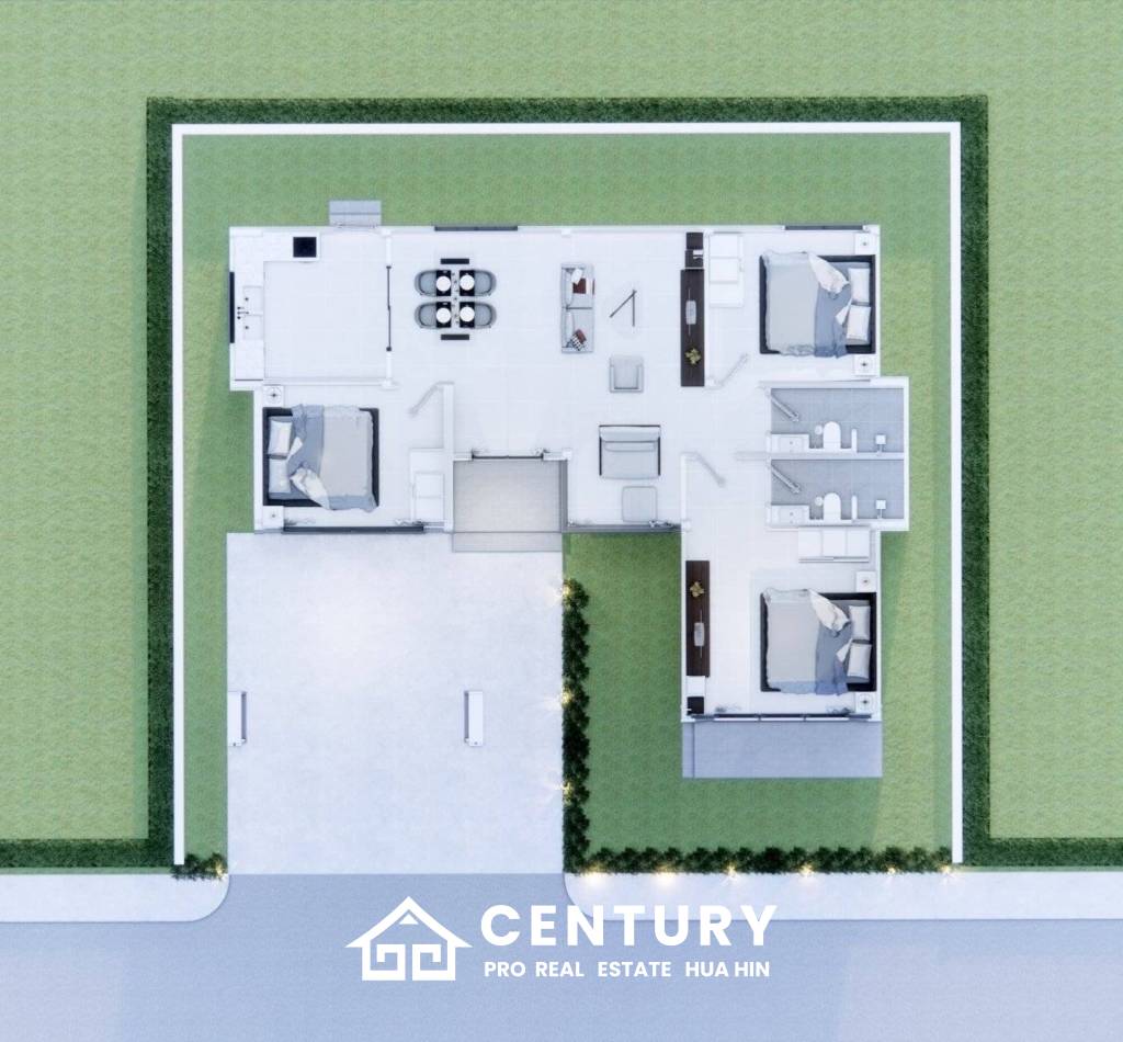 129 sqm modern 3 bedroom house in Cha-Am FullRich Asset Phase 9