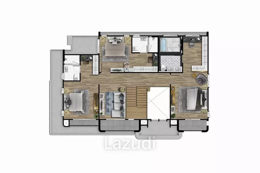Luxury Detached Home in Setthasiri Wongwaen Chatuchot Bangkok