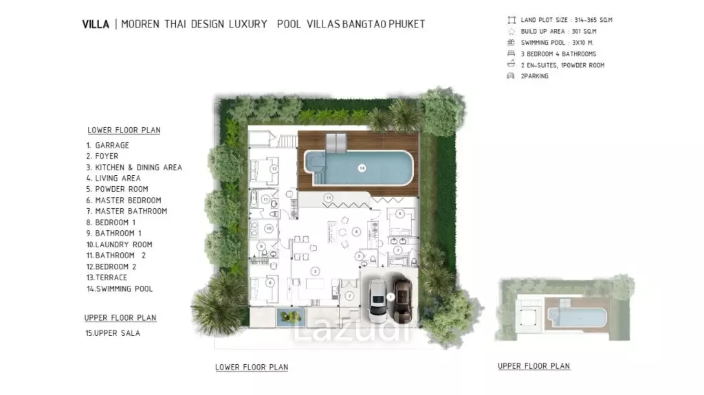 3 Bed 4 Bath 289 SQ.M The Golden Hill Villas