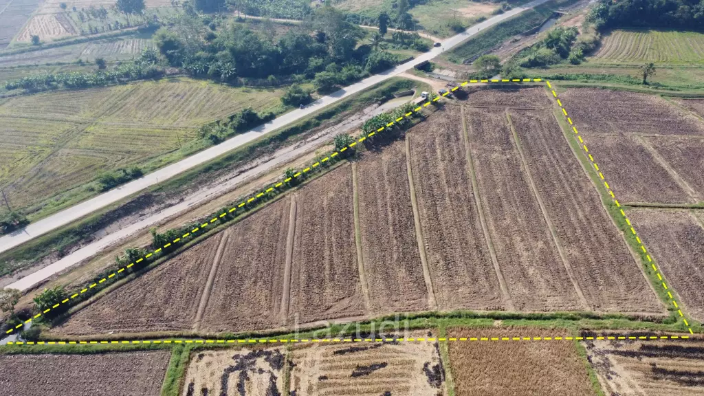 ขายที่ดิน 5 ไร่ติดคลองชลประทานและวิวภูเขา