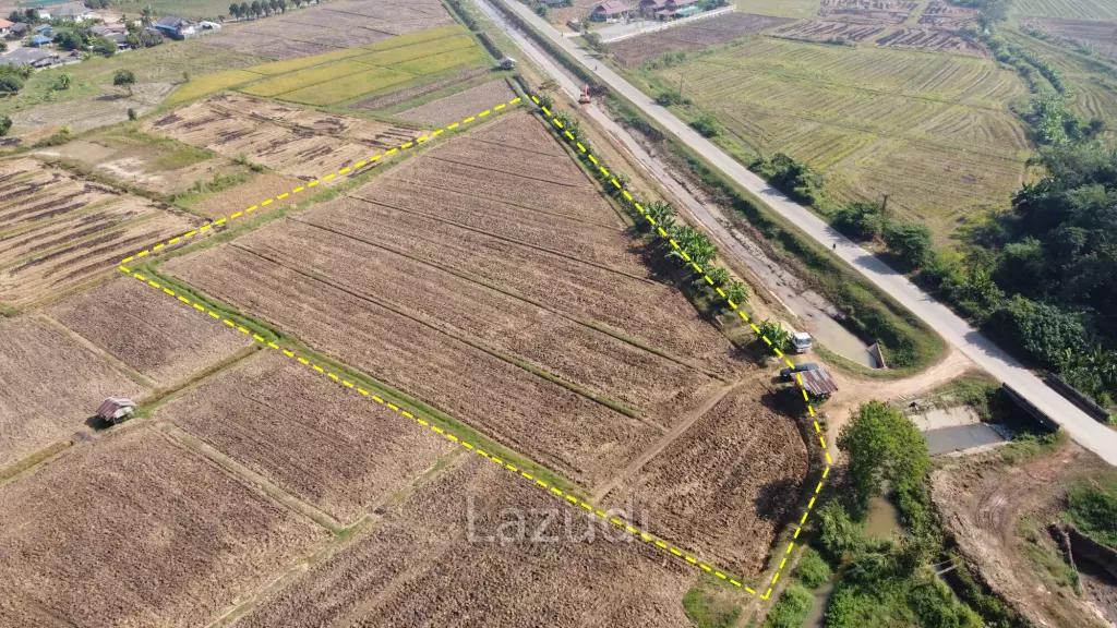 ขายที่ดิน 5 ไร่ติดคลองชลประทานและวิวภูเขา