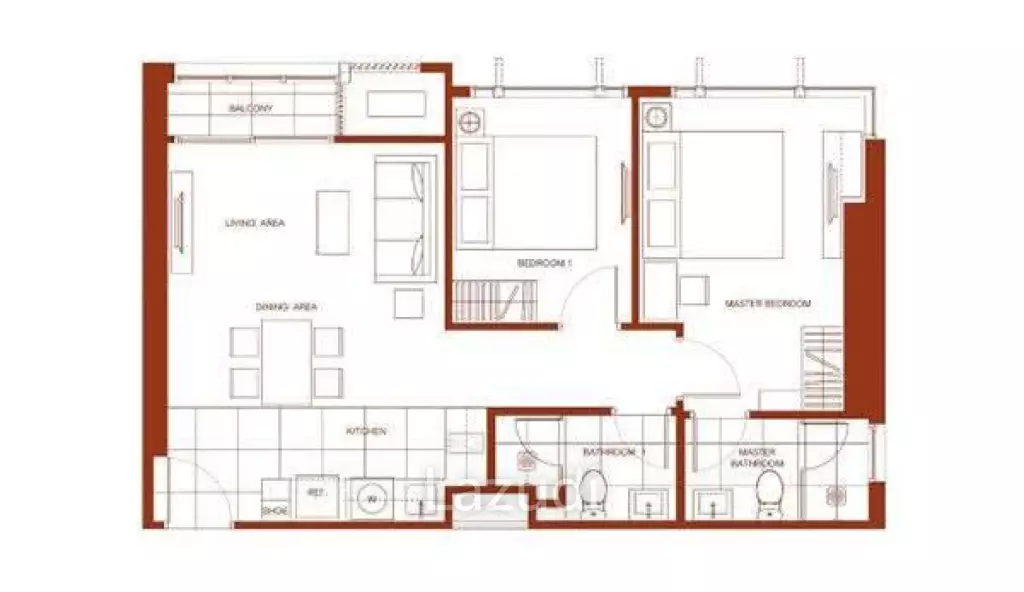 2 Bed 2 Bath 60 SQ.M The Line Ratchathewi