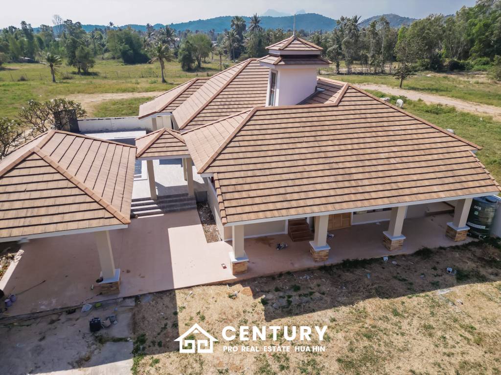 Mountain Views Land with Pool villa construction 90 % completed in Pran Bu Ri