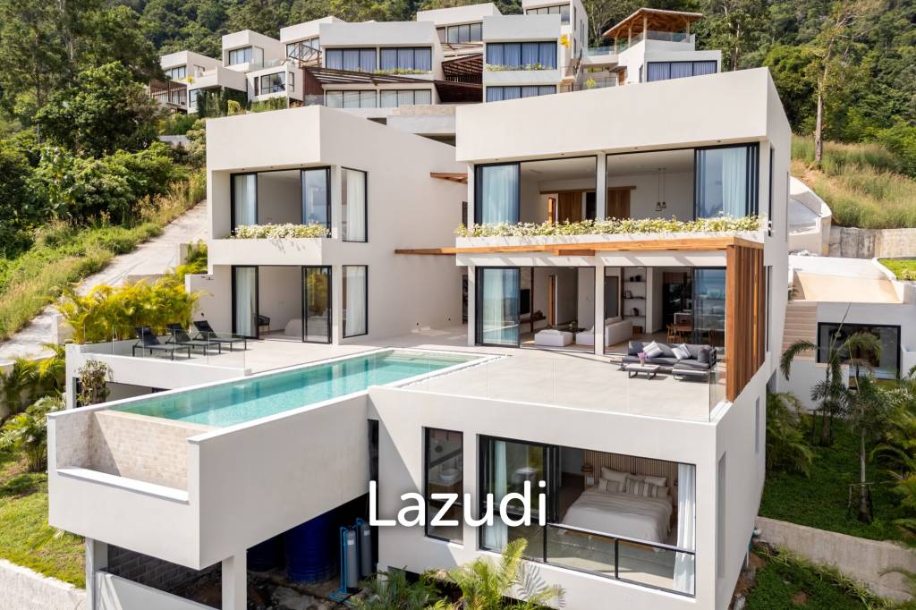 Stunning panoramic seaview luxury villa 4 bedrooms plus maid and gym room on Chaweng Hill (Ready to move in)