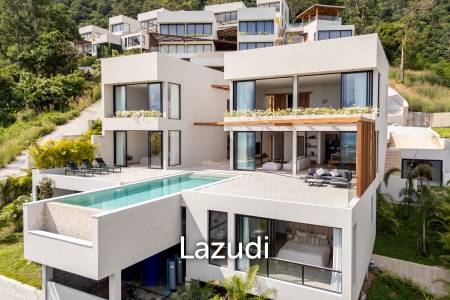 Stunning panoramic seaview luxury villa 4 bedrooms plus maid and gym room on Chaweng Hill (Ready to move in)