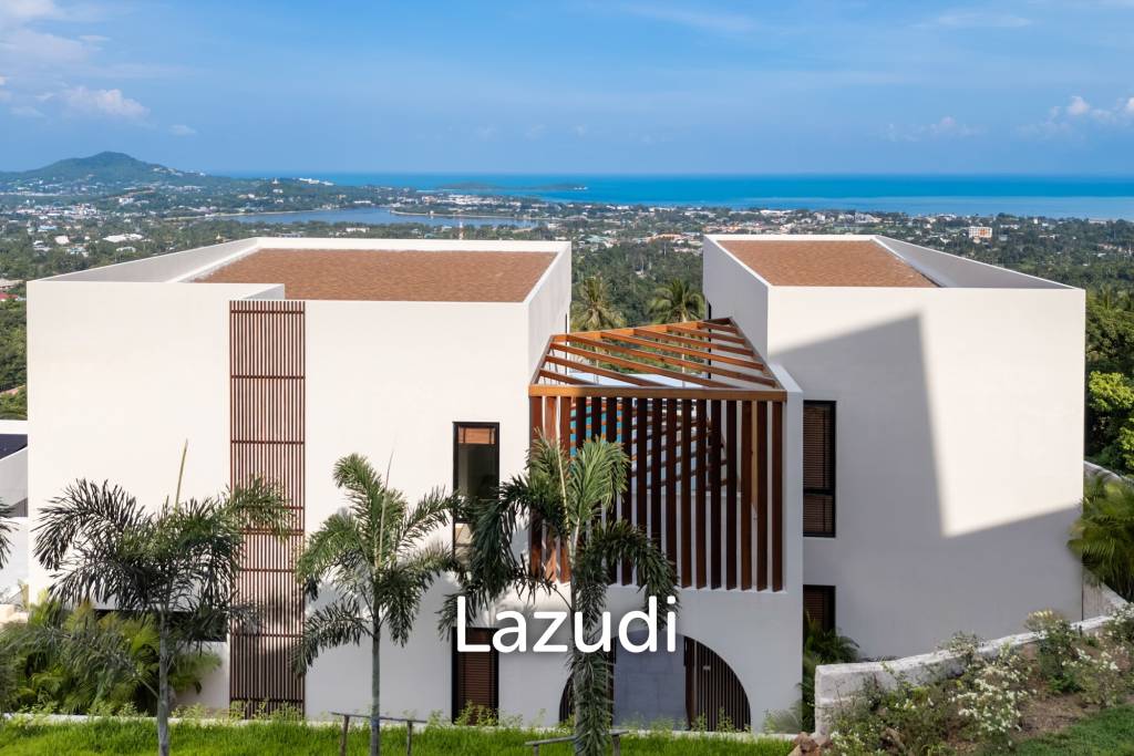 Stunning panoramic seaview luxury villa 4 bedrooms plus maid and gym room on Chaweng Hill (Ready to move in)